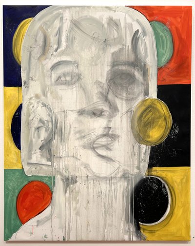 Bust 1, 2025. Oil on linen. 120 × 150 cm (47 × 59 in).
